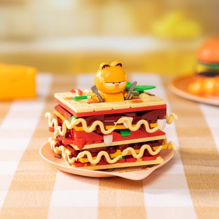 PANTASY 86807 MÓN ĂN GIA ĐÌNH GARFIELD LASAGNE BÃI BIỂN bộ đồ chơi xếp lắp ráp ghép mô hình Movie & Game GARFIELD FAMILY Phim Và Trò Chơi 300 khối