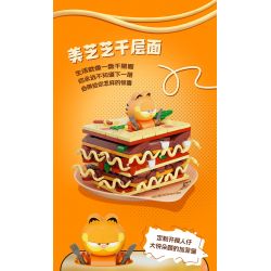 PANTASY 86807 MÓN ĂN GIA ĐÌNH GARFIELD LASAGNE BÃI BIỂN bộ đồ chơi xếp lắp ráp ghép mô hình Movie & Game GARFIELD FAMILY Phim Và Trò Chơi 300 khối