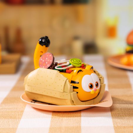 PANTASY 86808 MÓN ĂN GIA ĐÌNH GARFIELD TACO SIÊU GIÀU bộ đồ chơi xếp lắp ráp ghép mô hình Movie & Game GARFIELD FAMILY Phim Và Trò Chơi 300 khối