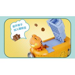 PANTASY 86811 NHỮNG CỖ MÁY VUI NHỘN CỦA GIA ĐÌNH GARFIELD TOAST DRIVER bộ đồ chơi xếp lắp ráp ghép mô hình Movie & Game GARFIELD FAMILY Phim Và Trò Chơi 300 khối