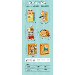 PANTASY 86812 CHIẾC MÁY THÚ VỊ CỦA GIA ĐÌNH GARFIELD PHA CÀ PHÊ HOÀI CỔ bộ đồ chơi xếp lắp ráp ghép mô hình Movie & Game GARFIELD FAMILY Phim Và Trò Chơi 300 khối