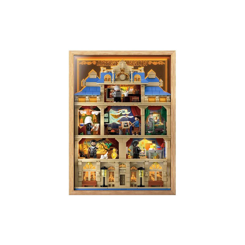 WEKKI 506303 BẢO TÀNG NGHỆ THUẬT ĐÊM HỘI HỌA ÁNH SÁNG TẠO CỦA CÁC BẬC THẦY bộ đồ chơi xếp lắp ráp ghép mô hình Arts & Crafts ARTIST'S NIGHT