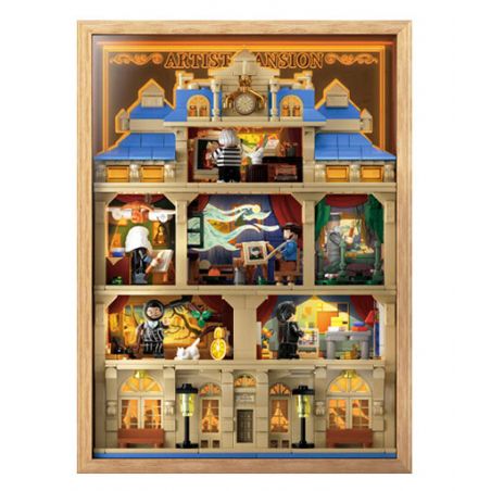 WEKKI 506303 BẢO TÀNG NGHỆ THUẬT ĐÊM HỘI HỌA ÁNH SÁNG TẠO CỦA CÁC BẬC THẦY bộ đồ chơi xếp lắp ráp ghép mô hình Arts & Crafts ARTIST'S NIGHT