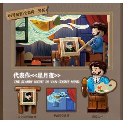 WEKKI 506303 BẢO TÀNG NGHỆ THUẬT ĐÊM HỘI HỌA ÁNH SÁNG TẠO CỦA CÁC BẬC THẦY bộ đồ chơi xếp lắp ráp ghép mô hình Arts & Crafts ARTIST'S NIGHT