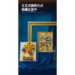WEKKI 506303 BẢO TÀNG NGHỆ THUẬT ĐÊM HỘI HỌA ÁNH SÁNG TẠO CỦA CÁC BẬC THẦY bộ đồ chơi xếp lắp ráp ghép mô hình Arts & Crafts ARTIST'S NIGHT