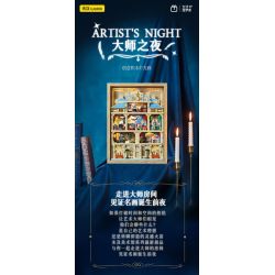 WEKKI 506303 BẢO TÀNG NGHỆ THUẬT ĐÊM HỘI HỌA ÁNH SÁNG TẠO CỦA CÁC BẬC THẦY bộ đồ chơi xếp lắp ráp ghép mô hình Arts & Crafts ARTIST'S NIGHT