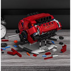 ONEBOT MITU MI OBFDJ18AIQI 18AIQI MẪU ĐỘNG CƠ V8 bộ đồ chơi xếp lắp ráp ghép mô hình Technic Kỹ Thuật Công Nghệ Cao Mô Hình Phương Tiện