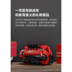 ONEBOT MITU MI OBFDJ18AIQI 18AIQI MẪU ĐỘNG CƠ V8 bộ đồ chơi xếp lắp ráp ghép mô hình Technic Kỹ Thuật Công Nghệ Cao Mô Hình Phương Tiện