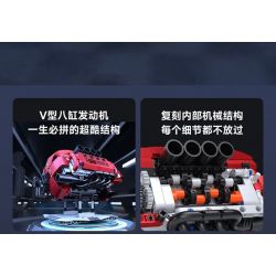 ONEBOT MITU MI OBFDJ18AIQI 18AIQI MẪU ĐỘNG CƠ V8 bộ đồ chơi xếp lắp ráp ghép mô hình Technic Kỹ Thuật Công Nghệ Cao Mô Hình Phương Tiện