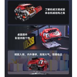 ONEBOT MITU MI OBFDJ18AIQI 18AIQI MẪU ĐỘNG CƠ V8 bộ đồ chơi xếp lắp ráp ghép mô hình Technic Kỹ Thuật Công Nghệ Cao Mô Hình Phương Tiện