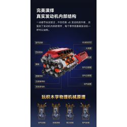 ONEBOT MITU MI OBFDJ18AIQI 18AIQI MẪU ĐỘNG CƠ V8 bộ đồ chơi xếp lắp ráp ghép mô hình Technic Kỹ Thuật Công Nghệ Cao Mô Hình Phương Tiện