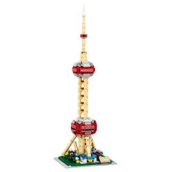 LE YI 67008 NGỌC TRAI PHƯƠNG ĐÔNG THƯỢNG HẢI bộ đồ chơi xếp lắp ráp ghép mô hình Architecture THE ORIENTAL PEARL TOWER Công Trình Kiến Trúc 562 khối