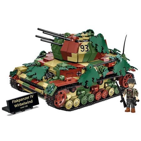 COBI 2593 XE TĂNG PHÒNG KHÔNG CYCLONE IV tỷ lệ 1:28 bộ đồ chơi xếp lắp ráp ghép mô hình Military Army FLAKPANZER IV WIRBELWIND - EXECUTIVE EDITION Quân Sự Bộ Đội 1195 khối