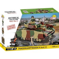 COBI 2591 THIẾT GIÁP IV tỷ lệ 1:28 bộ đồ chơi xếp lắp ráp ghép mô hình Military Army PANZERKAMPFWAGEN IV AUSF. H - LIMITED EDITION Quân Sự Bộ Đội 1310 khối