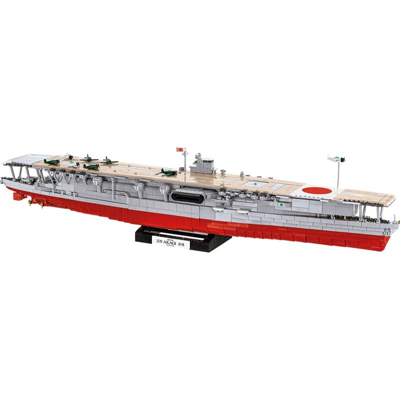 COBI 4851 TÀU SÂN BAY AKAGI CỦA NHẬT BẢN tỷ lệ 1:300 bộ đồ chơi xếp lắp ráp ghép mô hình Military Army IJN AKAGI AIRCRAFT CARRIER Quân Sự Bộ Đội 3573 khối