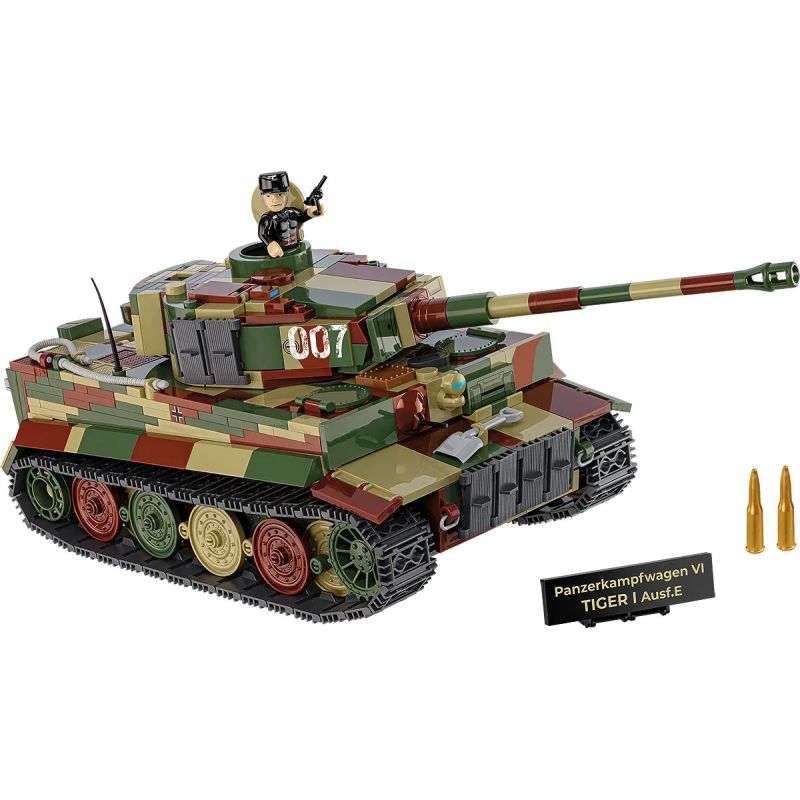 COBI 2587 XE TĂNG TIGER tỷ lệ 1:28 bộ đồ chơi xếp lắp ráp ghép mô hình Military Army PANZERKAMPFWAGEN VI TIGER AUSF. - EXECUTIVE EDITION Quân Sự Bộ Đội 1207 khối