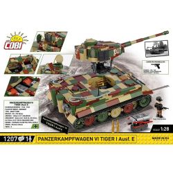 COBI 2587 XE TĂNG TIGER tỷ lệ 1:28 bộ đồ chơi xếp lắp ráp ghép mô hình Military Army PANZERKAMPFWAGEN VI TIGER AUSF. - EXECUTIVE EDITION Quân Sự Bộ Đội 1207 khối
