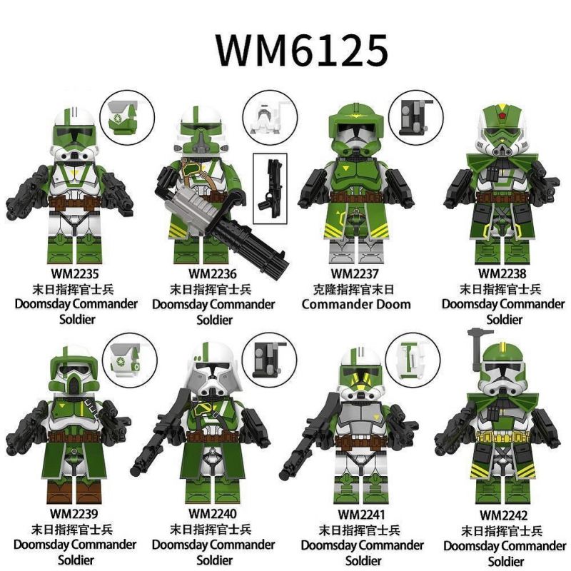 WM 6125 2235 2236 2237 2238 2239 2240 2241 2242 NHÂN VẬT NHỎ CỦA STAR WARS 8 LOẠI bộ đồ chơi xếp lắp ráp ghép mô hình Chiến Tranh Giữa Các Vì Sao