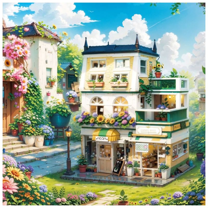 ZHEGAO 663022 CÂY ƯỚC NGUYỆN BỐN MÙA bộ đồ chơi xếp lắp ráp ghép mô hình 526 khối