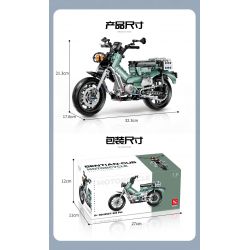 DOUBLE HEIGHT 60527 HONDA CUB bộ đồ chơi xếp lắp ráp ghép mô hình Technic Kỹ Thuật Công Nghệ Cao Mô Hình Phương Tiện 628 khối