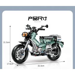 DOUBLE HEIGHT 60527 HONDA CUB bộ đồ chơi xếp lắp ráp ghép mô hình Technic Kỹ Thuật Công Nghệ Cao Mô Hình Phương Tiện 628 khối