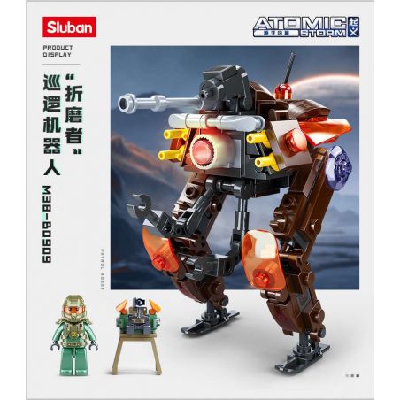 SLUBAN M38-B0909 B0909 0909 M38B0909 38-B0909 non  ROBOT TUẦN TRA "THE TORMENTOR" bộ đồ chơi xếp lắp ráp ghép mô hình ATOMIC STORM 174 khối