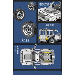 MINGDI LEIBAO 8706 XE ĐỊA HÌNH SÓI BẠC ĐIỀU KHIỂN TỪ XA tỷ lệ 1:24 bộ đồ chơi xếp lắp ráp ghép mô hình Technic Kỹ Thuật Công Nghệ Cao Mô Hình Phương Tiện 296 khối