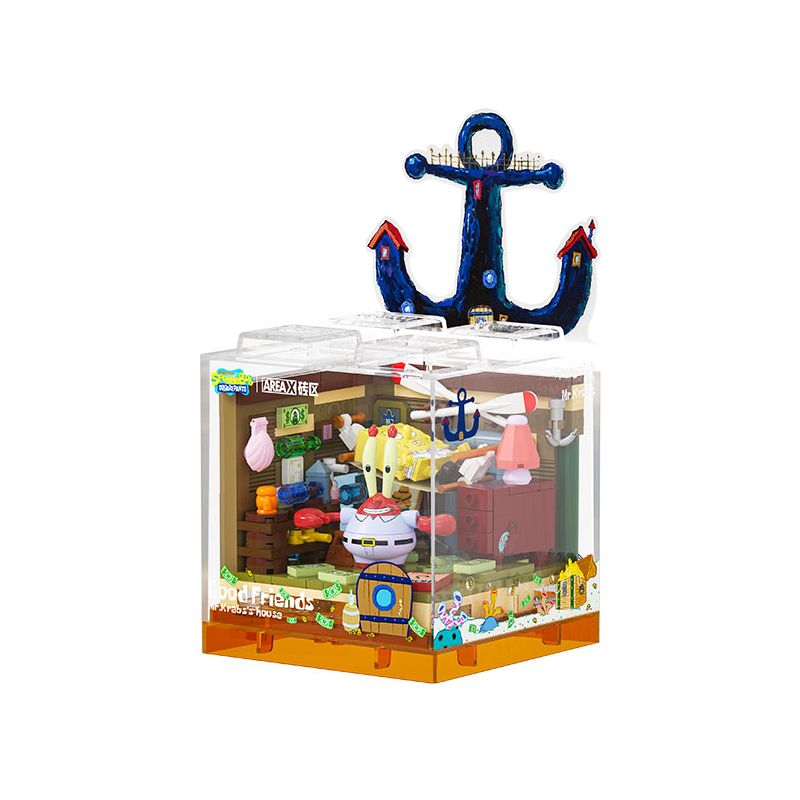AREA-X AB0052 0052 SPONGEBOB FRIENDS BOX2.0 NGÔI NHÀ NEO bộ đồ chơi xếp lắp ráp ghép mô hình Movie & Game GOOD FRIENDS Phim Và Trò Chơi