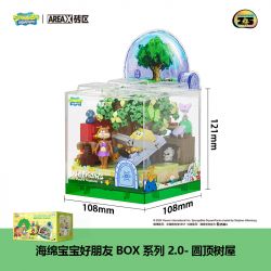 AREA-X AB0053 0053 SPONGEBOB FRIENDS BOX2.0 NGÔI NHÀ MÁI VÒM TRÊN CÂY bộ đồ chơi xếp lắp ráp ghép mô hình Movie & Game GOOD FRIENDS Phim Và Trò Chơi