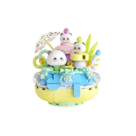 JAKI MK016 NHẬT KÝ THỰC PHẨM SINH TỐ DỪA ĐÔNG LẠNH PANDA bộ đồ chơi xếp lắp ráp ghép mô hình ICE COCONUT