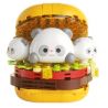 JAKI MK017 NHẬT KÝ ẨM THỰC BURGER CHUBBY PANDA bộ đồ chơi xếp lắp ráp ghép mô hình HAMBURG