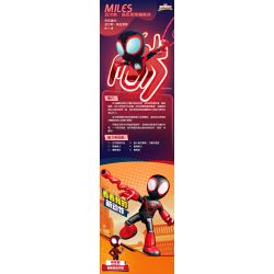 BLOKEES 74802 SPIDER-MAN SIDEKICKS PHIÊN BẢN TUYỆT VỜI 1 MILES bộ đồ chơi xếp lắp ráp ghép mô hình Super Heroes Siêu Nhân Anh Hùng