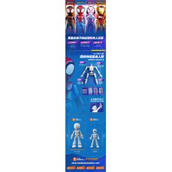 BLOKEES 74803 SPIDER-MAN SIDEKICK MAGIC PHIÊN BẢN 1 GHOST SPIDER-GWEN bộ đồ chơi xếp lắp ráp ghép mô hình Super Heroes Siêu Nhân Anh Hùng