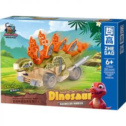 ZHEGAO 971022 XE KÉO KHỦNG LONG 6 LOẠI STEGOSAURUS ANKYLOSAURUS TARBOSAURUS TYRANNOSAURUS REX PTERANODON TRICERATOPS bộ đồ chơi xếp lắp ráp ghép mô hình 1191 khối