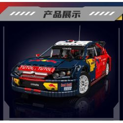 MouldKing 13187 Mould King 13187 XE ĐUA CITROËN C4 tỷ lệ 1:8 bộ đồ chơi xếp lắp ráp ghép mô hình Technic 2008 CITROEN C4 WRC Kỹ Thuật Công Nghệ Cao Mô Hình Phương Tiện 4606 khối