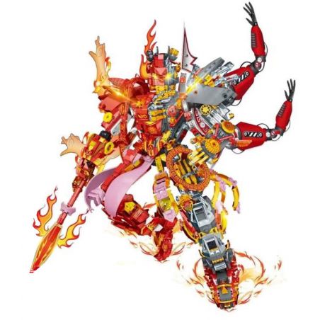 MINGDI LEIBAO K0999 0999 NGƯỜI MÁY NEZHA bộ đồ chơi xếp lắp ráp ghép mô hình 1309 khối