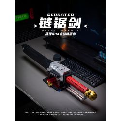 SMALL ANGLE JD028 WARHAMMER 40.000 XÍCH KIẾM ĐIỆN bộ đồ chơi xếp lắp ráp ghép mô hình Movie & Game SERRATED BATTLE HAMMER Phim Và Trò Chơi 1818 khối
