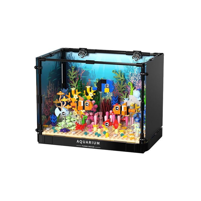 TAKUGI T4001 4001 BỂ CÁ SAN HÔ HỀ bộ đồ chơi xếp lắp ráp ghép mô hình AQUARIUM 568 khối