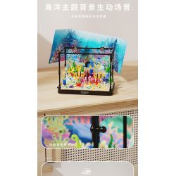 TAKUGI T4001 4001 BỂ CÁ SAN HÔ HỀ bộ đồ chơi xếp lắp ráp ghép mô hình AQUARIUM 568 khối