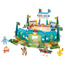 MEGA BLOKS HWR82 POKÉMON SÂN TẬP bộ đồ chơi xếp lắp ráp ghép mô hình Movie & Game POKÉMON TRAINING STADIUM Phim Và Trò Chơi 1107 khối