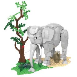 DK 6027 VOI TÊ GIÁC KHỈ ĐỘT bộ đồ chơi xếp lắp ráp ghép mô hình Creator ANIMAL WORLD 3IN1 ELEPHANT RHINOCEROS GORILLA Sáng Tạo 951 khối