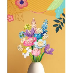 JIESTAR JJ9092 9092 NHỮNG NGƯỜI YÊU THÍCH TRONG TWIST bộ đồ chơi xếp lắp ráp ghép mô hình Creator FLOWERS FINGERTIP ROMANCE Sáng Tạo 865 khối