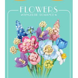 JIESTAR JJ9092 9092 NHỮNG NGƯỜI YÊU THÍCH TRONG TWIST bộ đồ chơi xếp lắp ráp ghép mô hình Creator FLOWERS FINGERTIP ROMANCE Sáng Tạo 865 khối