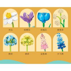 JIESTAR JJ9092 9092 NHỮNG NGƯỜI YÊU THÍCH TRONG TWIST bộ đồ chơi xếp lắp ráp ghép mô hình Creator FLOWERS FINGERTIP ROMANCE Sáng Tạo 865 khối