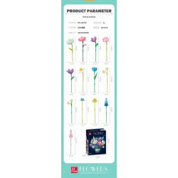 JIESTAR JJ9092 9092 NHỮNG NGƯỜI YÊU THÍCH TRONG TWIST bộ đồ chơi xếp lắp ráp ghép mô hình Creator FLOWERS FINGERTIP ROMANCE Sáng Tạo 865 khối