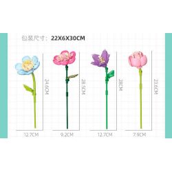 JIESTAR JJ9092 9092 NHỮNG NGƯỜI YÊU THÍCH TRONG TWIST bộ đồ chơi xếp lắp ráp ghép mô hình Creator FLOWERS FINGERTIP ROMANCE Sáng Tạo 865 khối
