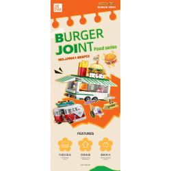 JIESTAR JJ9041 9041 XE BURGER CỔ ĐIỂN bộ đồ chơi xếp lắp ráp ghép mô hình City BURGER JOINT Thành Phố 883 khối