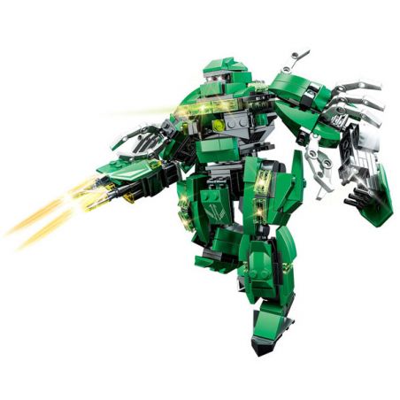 WOMA C0412 0412 MECHA LEAGUE NGƯỜI BẢO VỆ RỪNG XANH bộ đồ chơi xếp lắp ráp ghép mô hình 460 khối