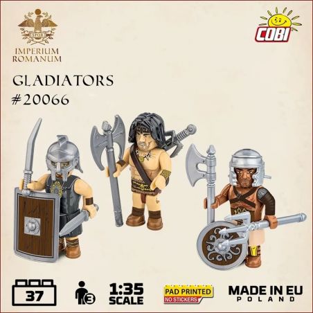 COBI 20066 ĐẤU SĨ tỷ lệ 1:35 bộ đồ chơi xếp lắp ráp ghép mô hình Historical GLADIATOR 37 khối