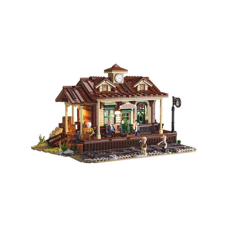 LUMIBRICKS FUNWHOLE F9039 9039 GA XE LỬA PHÍA TÂY bộ đồ chơi xếp lắp ráp ghép mô hình Creator Sáng Tạo 1974 khối
